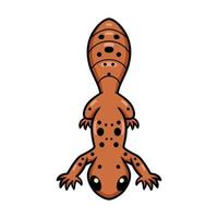 lindo personaje de dibujos animados de gecko leopardo vector