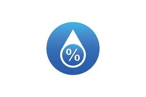 Humidity level vector icon on cricle