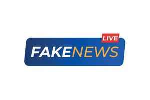 Live Fake News Vector isolated