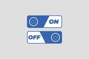 Blue and white Power on off button design. vector