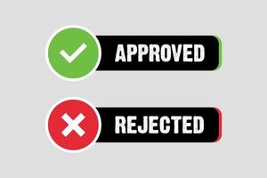 Approved with Rejected Vector Eliment and right of wrong button