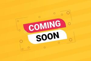 Coming soon vector element with yellow background