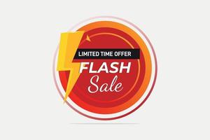 Flash sale vector for banner template design