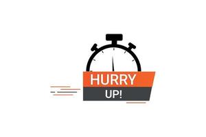 Hurry up alarm clock timer vector icon