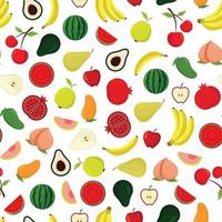 Fruit seamless pattern background vector