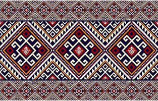 Warm tone abstract geometric ethnic pattern western, american indian onrental africa. for carpet,wallpaper,clothing,wrapping,batik,fabric,tile, backdrop,Vector illustration. embroidery style. vector