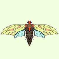Insects Hand drawn Fun multicolor drawing. Modern stock vector illustration