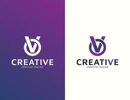 plantilla de diseño de logotipo letra v vector