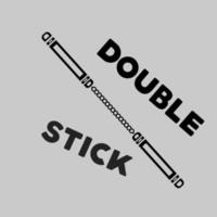 double stick in black and white illustration design vector