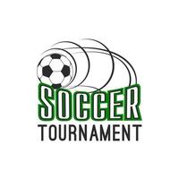 Soccer football league tournament ball vector icon