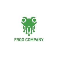 Modern Frog With Technology Logo vector