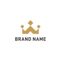 Crown With Letter W Logo Design vector