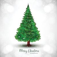 Beautiful artistic decorative christmas tree holiday background vector