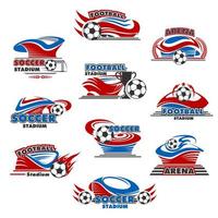 Soccer stadium or football sport arena icon design