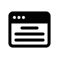 Blog icon with browser and text in black outline style vector