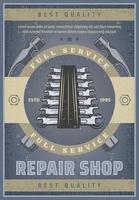 Repair shop vintage banner for car service design vector