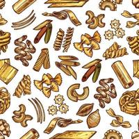 Set with samples of italian pasta vector