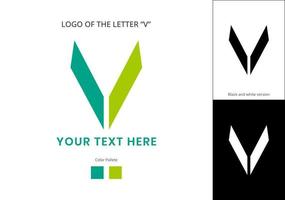 logotipo simple de la letra v vector