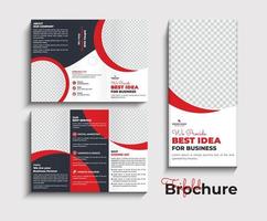 Corporate business trifold brochure template, Creative and Professional Design vector