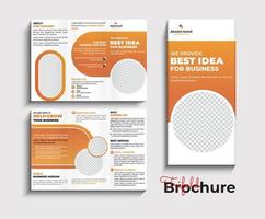 Corporate business trifold brochure template, Creative and Professional Design vector