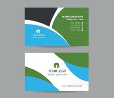 Creative and clean corporate business card template design vector