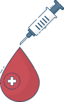 gota de sangue com seringa png