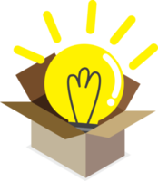 bulb idea in a box png