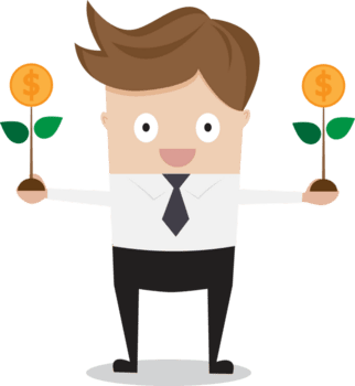 uomo d'affari Tenere crescita i soldi albero png