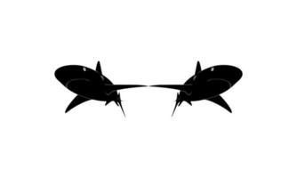 Shark Silhouette for Logo, Pictogram, Website, Art Illustration, Infographic, or Graphic Design Element. Vector Illustration