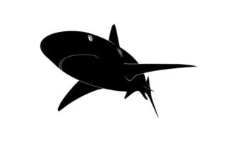 Shark Silhouette for Logo, Pictogram, Website, Art Illustration, Infographic, or Graphic Design Element. Vector Illustration