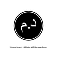 Morocco Currency Icon Symbol, Moroccan Dirham, MAD Sign. Vector Illustration