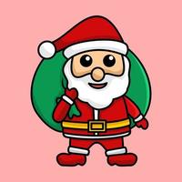 Vector illustration of santa claus on christmas event