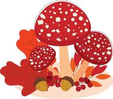 Autumn vector autumn mushroom