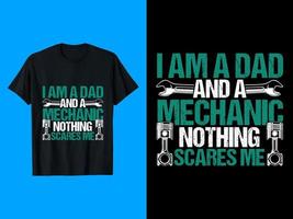 Mechanic T-shirt Design vector