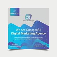 Digital Marketing Strategies live webinar, and corporate social media post vector