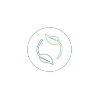 green leaf icon image illustration vector design natural