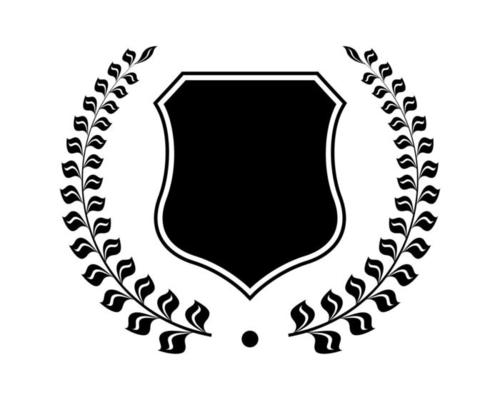 Coat of arm vector black color