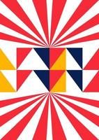 cartel abstracto bauhaus estilo geométrico mínimo de los años 20 vector