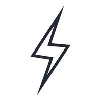 Lightning icon isolated on white background line style vector