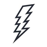 Lightning icon isolated on white background line style vector