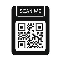 Qr code frame black color. Scan me tag. vector