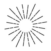 Sunburst vector black color line
