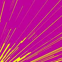 líneas de velocidad de cómic franja de color amarillo sobre fondo rosa vector