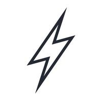 Lightning icon vector isolated on white background