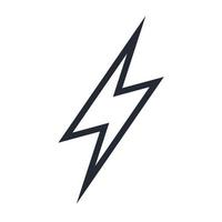 Lightning icon vector isolated on white background