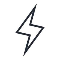 Lightning icon isolated on white background vector