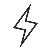 Lightning icon isolated on white background vector