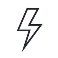 Lightning icon isolated on white background line style vector