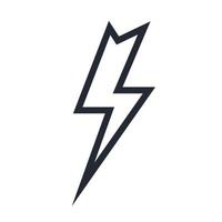 Lightning icon isolated on white background vector