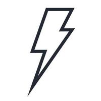 Lightning icon isolated on white background vector